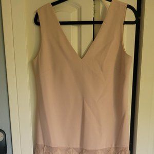 Puder pink short fringle dress